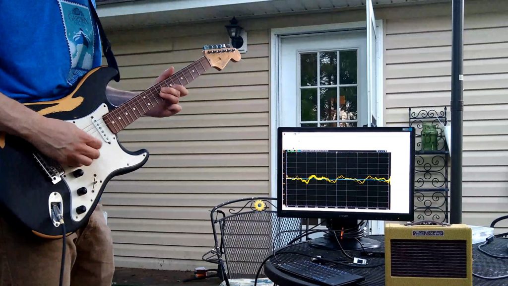 Video Oscilloscope, Guitars, and Projector